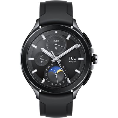 Смарт-часы Xiaomi Watch 2 Pro черный с черным каучуковым ремешком BHR7211GL