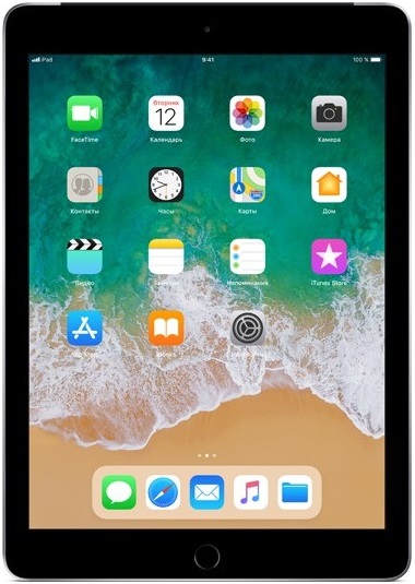 9.7" Планшет Apple iPad 2018 128 ГБ Wi-Fi серый