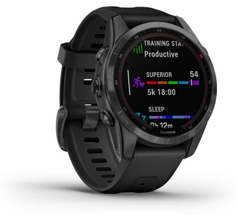 Смарт-часы Garmin Fenix 7S Solar серый с серым ремешком