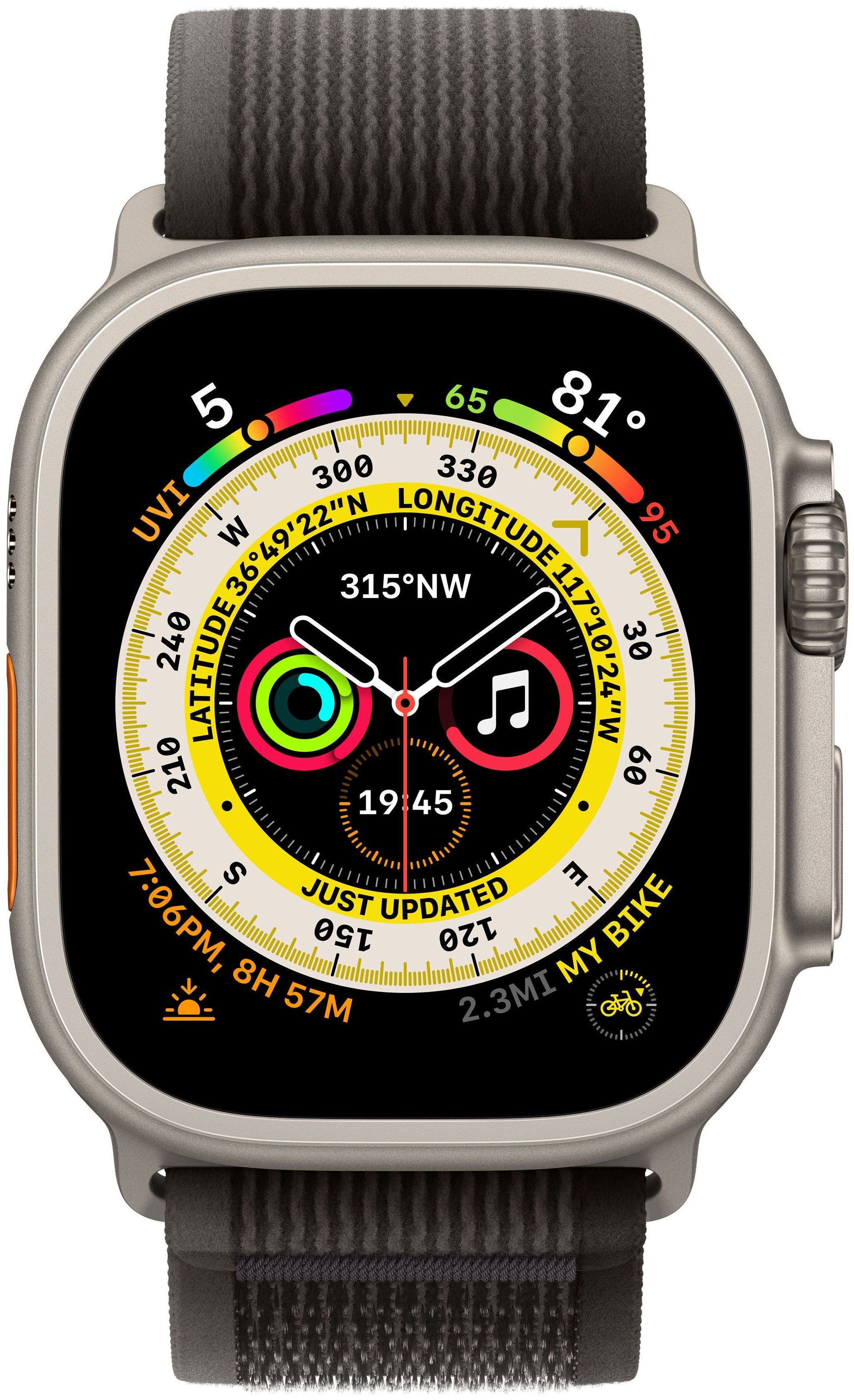 Смарт-часы Apple Watch Ultra 49mm титан с черным Trail ремешком