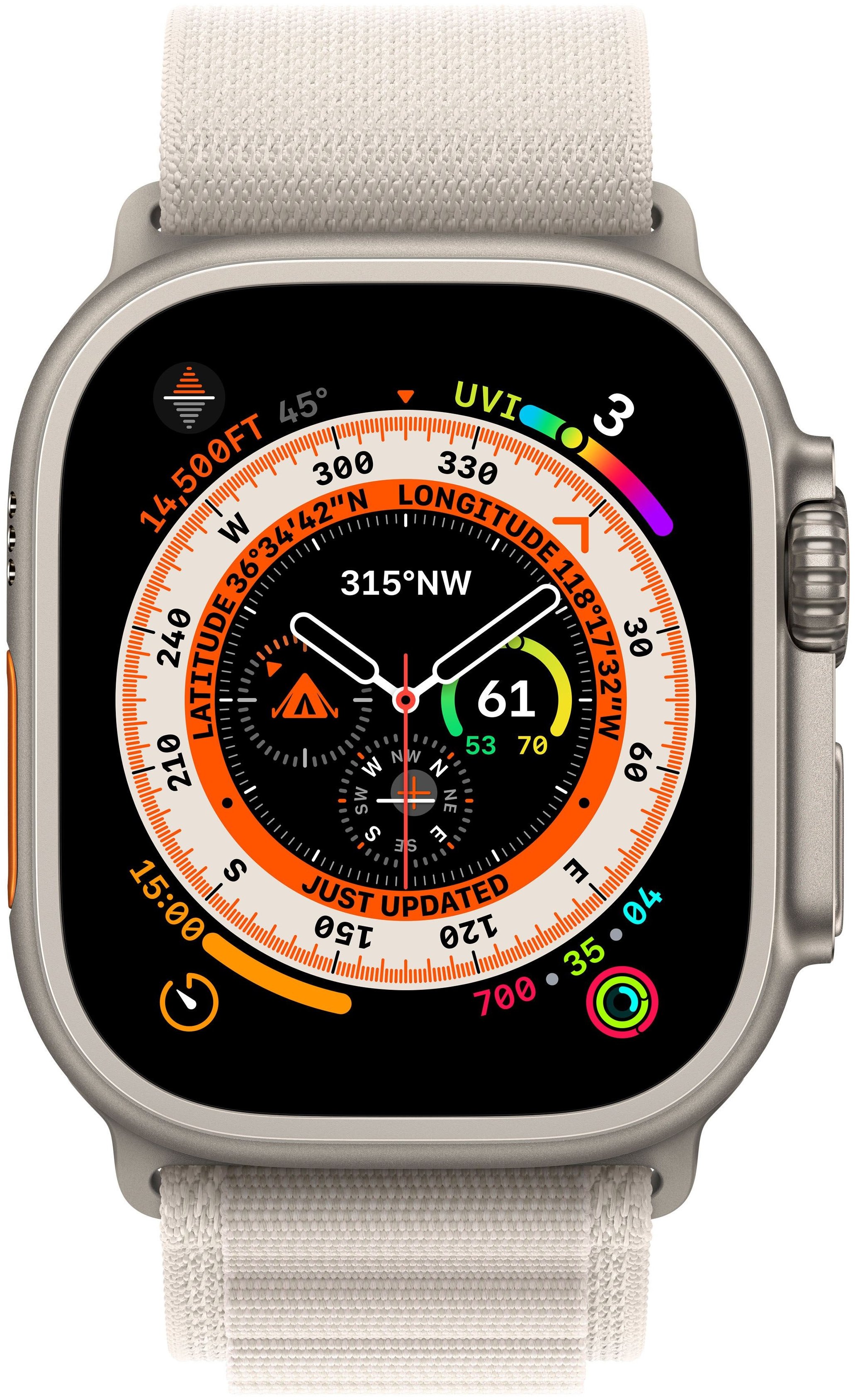 Смарт-часы Apple Watch Ultra 49mm титан с бежевым Alpine ремешком