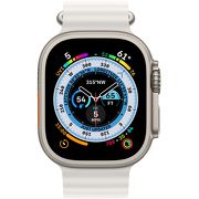 Смарт-часы Apple Watch Ultra 49mm титан с белым Ocean ремешком