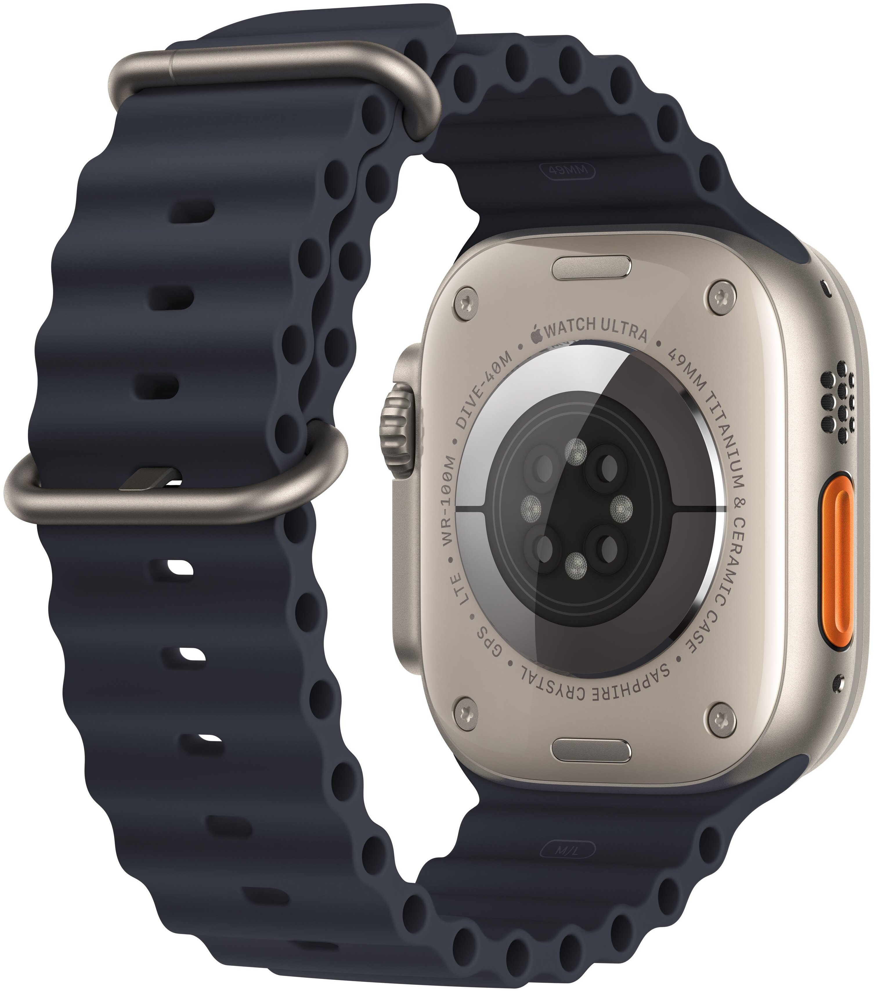 Смарт-часы Apple Watch Ultra 49mm титан с черным Ocean ремешком