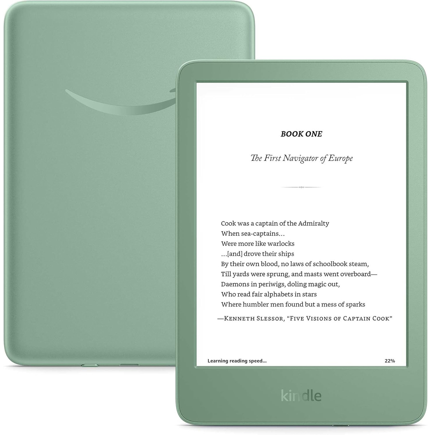 Электронная книга Amazon Kindle 2024 (11th gen) 16 ГБ зеленый