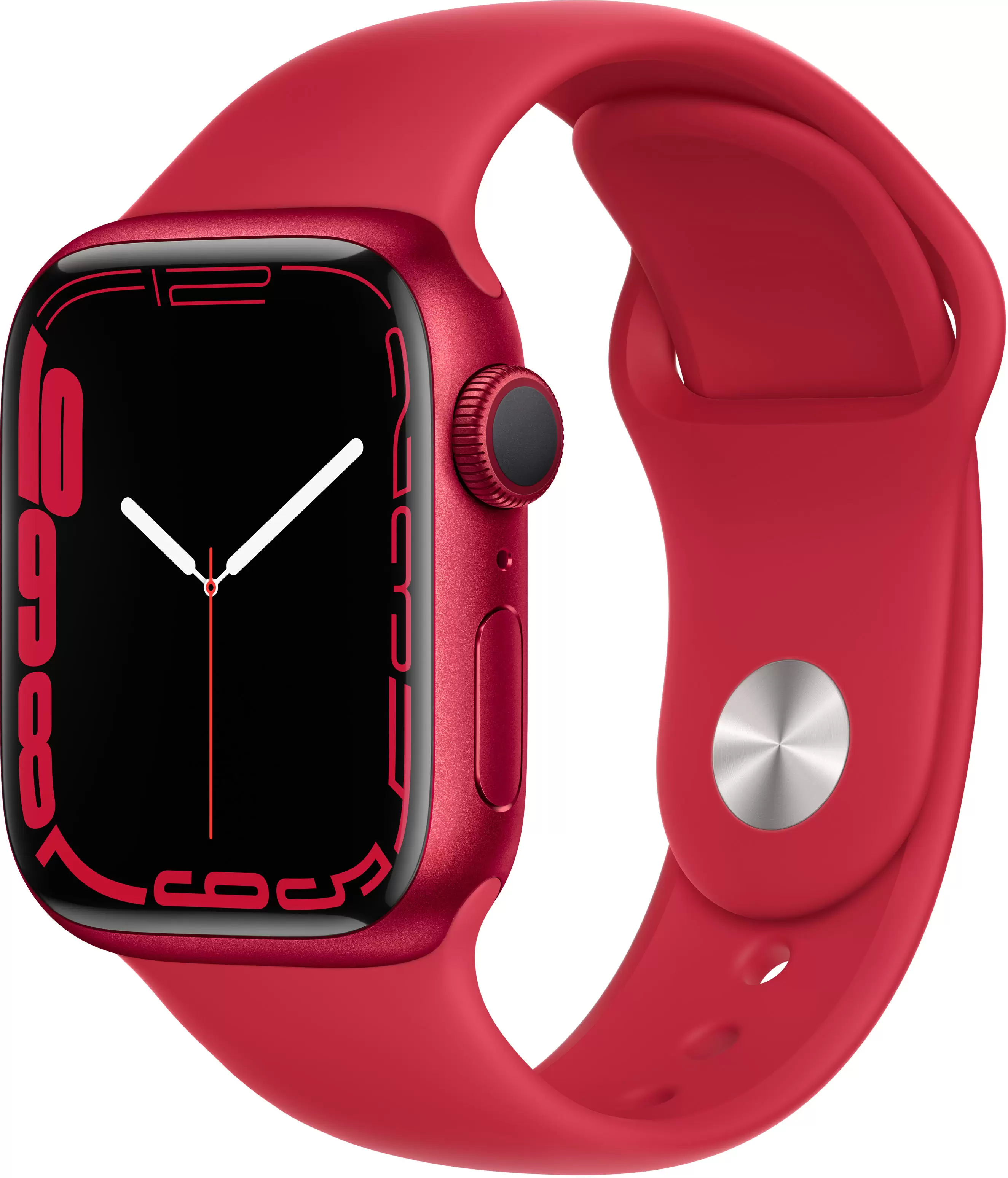 Смарт-часы Apple Watch Series 7 41mm красный с красным ремешком