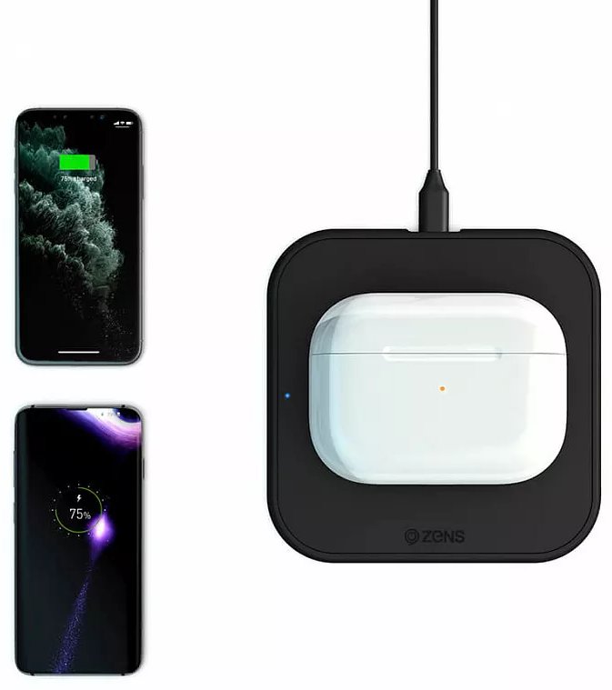 Беспроводное зарядное устройство ZENS Single Wireless Charge 10W черный