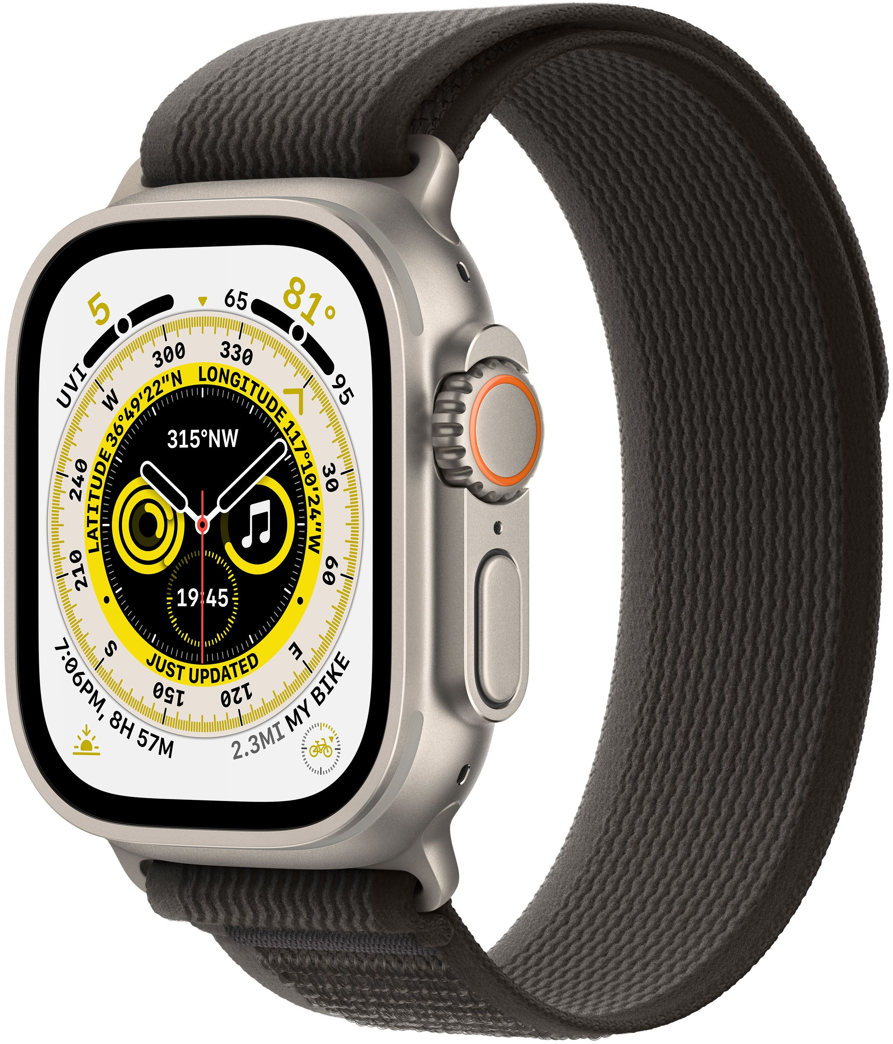 Смарт-часы Apple Watch Ultra 49mm титан с черным Trail ремешком