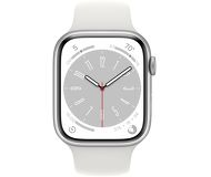 Смарт-часы Apple Watch Series 8 45mm серебристый с белым ремешком