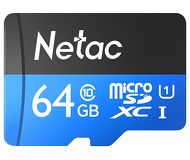 Карта памяти 64 ГБ Netac MicroSD Card P500 Standard