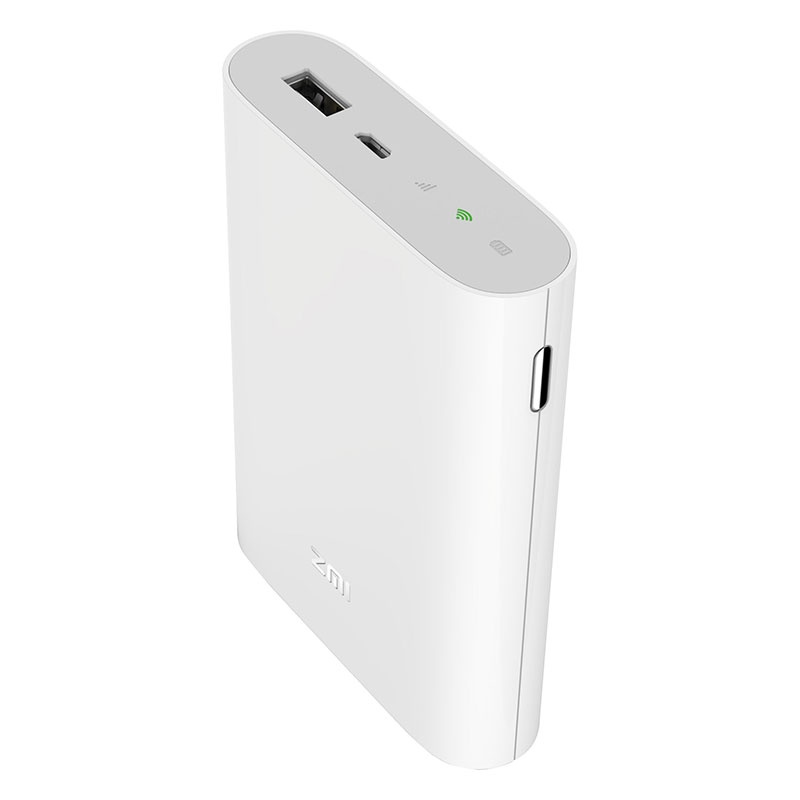 Портативный аккумулятор + роутер Xiaomi ZMI Power Bank 7800 mAh белый