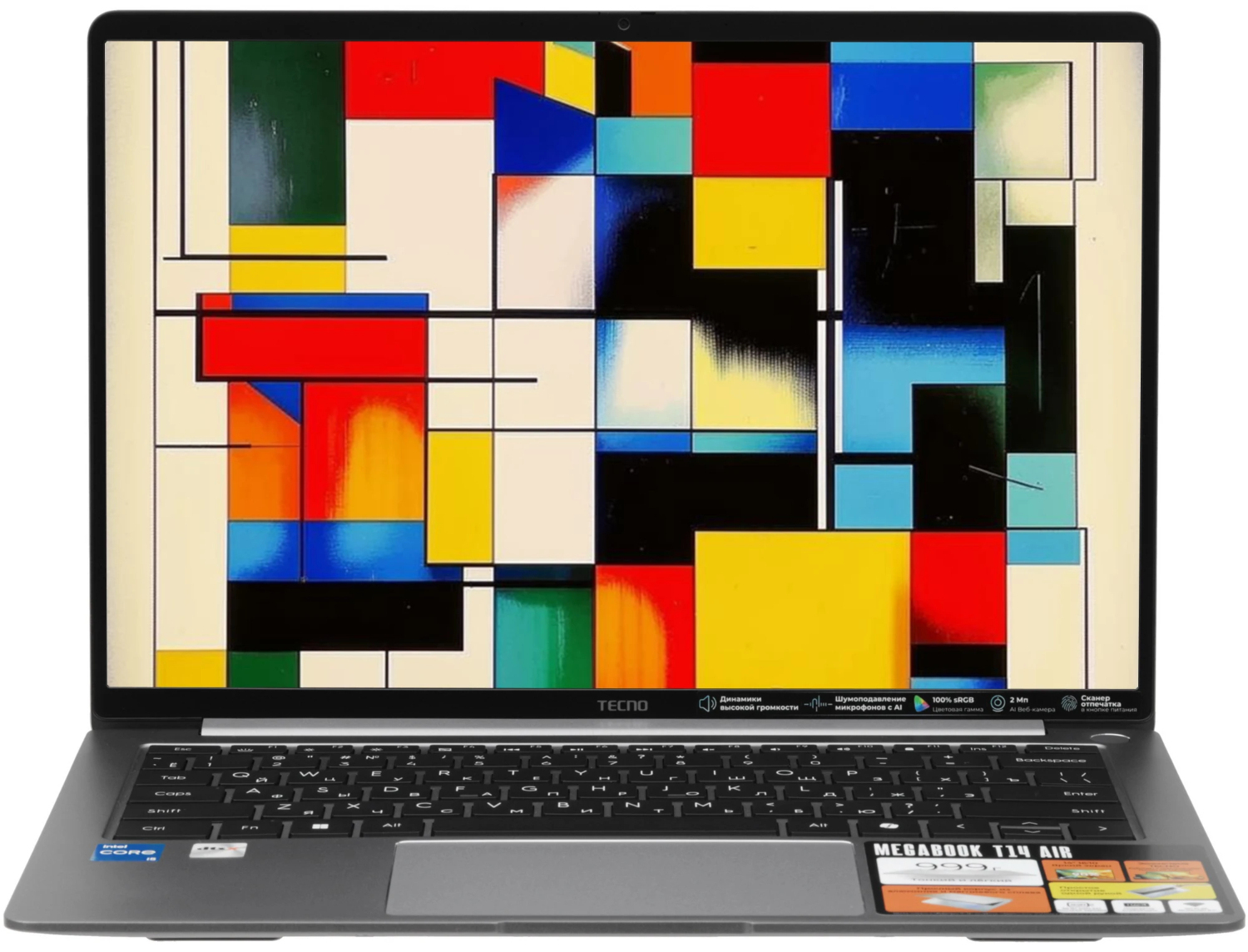14" Ноутбук Tecno Megabook T14RA Air i5-1334U/16GB/1TB SSD/W11H серый 