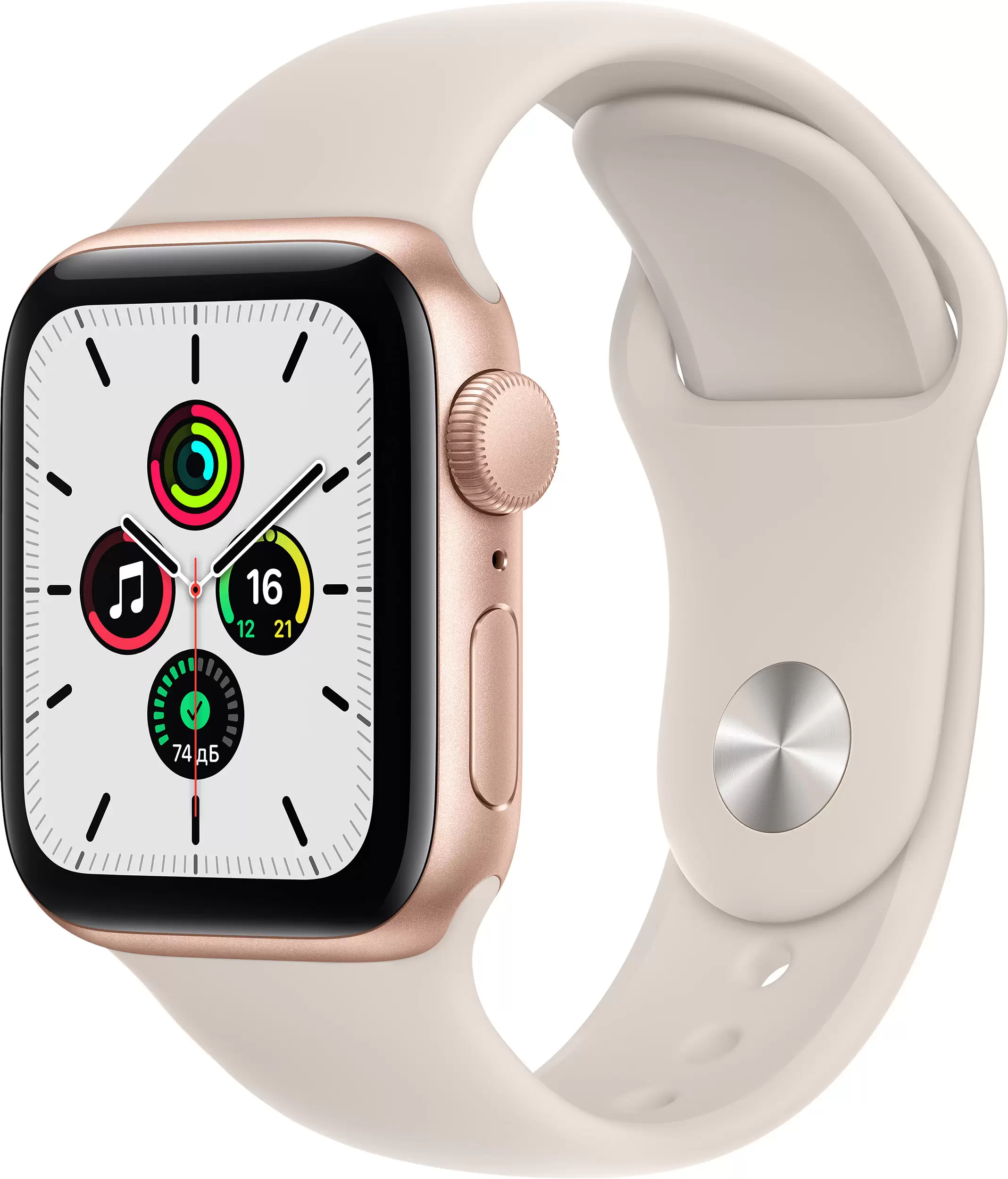 Смарт-часы Apple Watch SE 40mm золотистый с бежевым ремешком