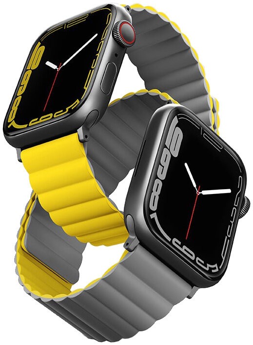 Ремешок Uniq Revix для Apple Watch 42/44/45mm желто-серый REVMUSKAK