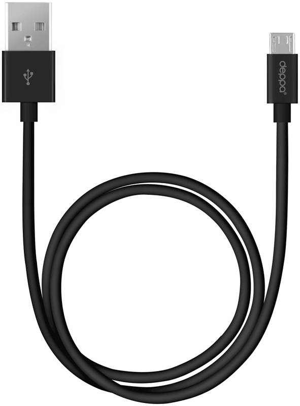 Дата-кабель USB -micro USB, 1.2м., черный