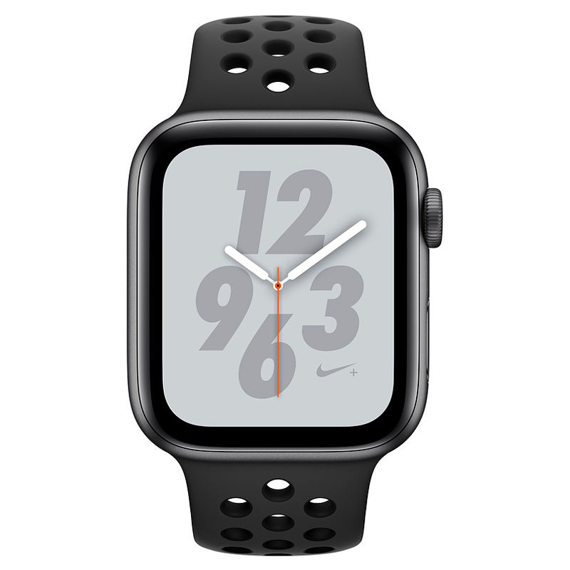 Смарт-часы Apple Watch Series 4 Nike 44mm серый с черным ремешком 