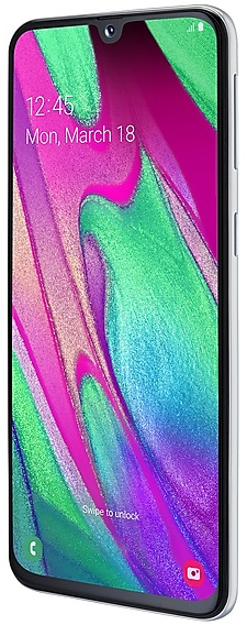 Смартфон Samsung Galaxy A40 4/64 ГБ белый
