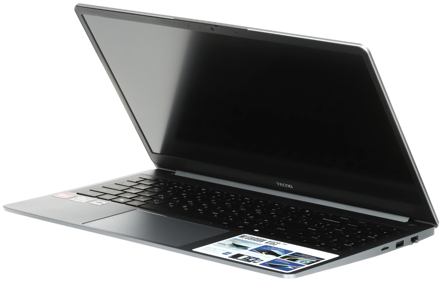 15,6" Ноутбук Tecno Megabook K15S R5-7430U/16GB/1TB SSD/W11H серый 