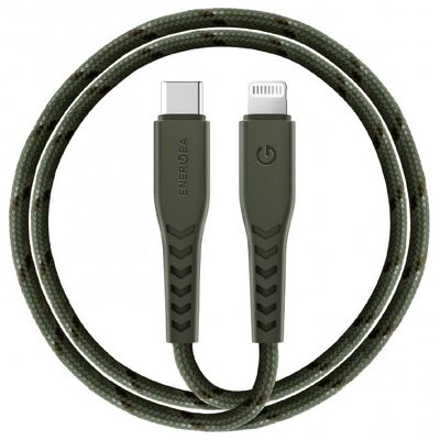 Кабель EnergEA NyloFlex Lightning to USB-C 1.5m MFI зеленый CBL-NFCL-GRN150