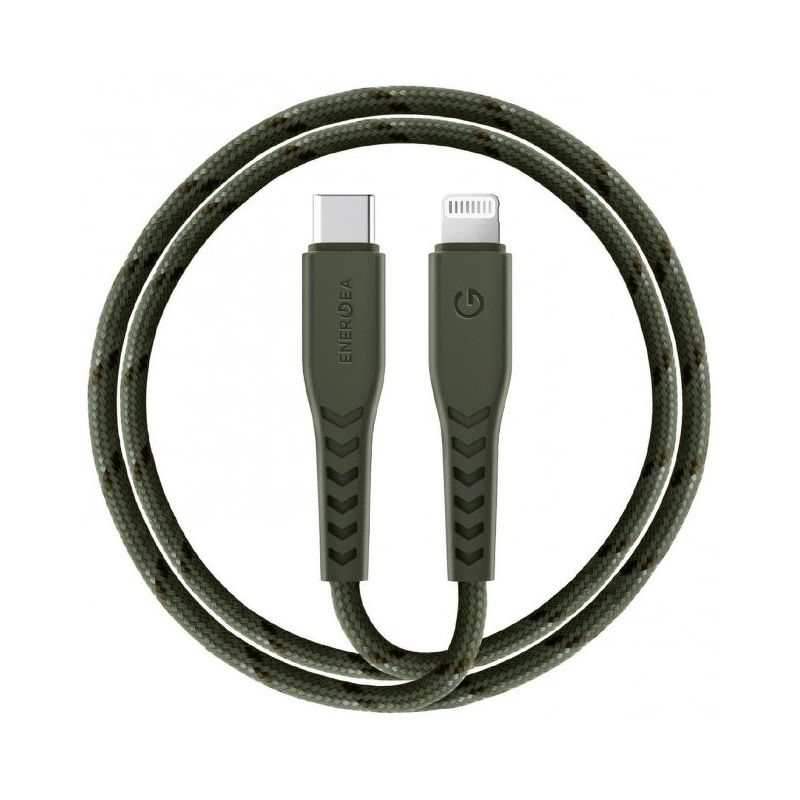 Кабель EnergEA NyloFlex Lightning to USB-C 1.5m MFI зеленый CBL-NFCL-GRN150