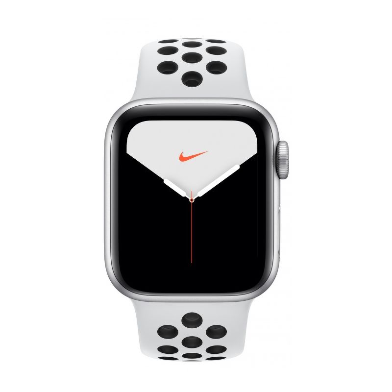 Смарт-часы Apple Watch Series 5 Nike 40mm серебристый с белым ремешком