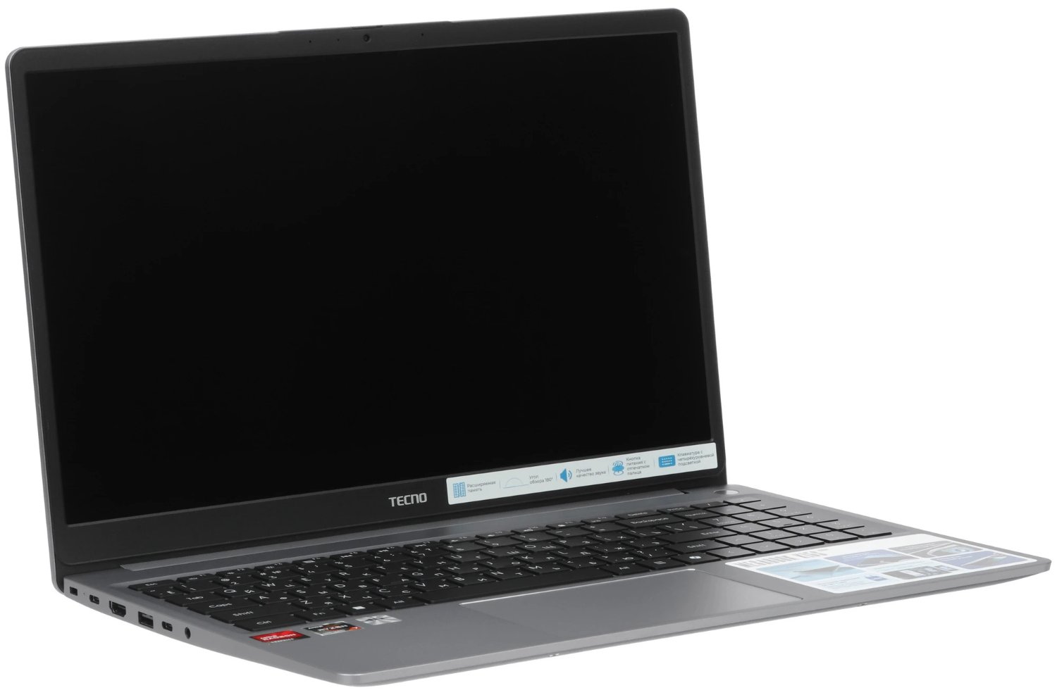 15,6" Ноутбук Tecno Megabook K15S R7-5825U/16GB/1TB SSD/W11H серый 