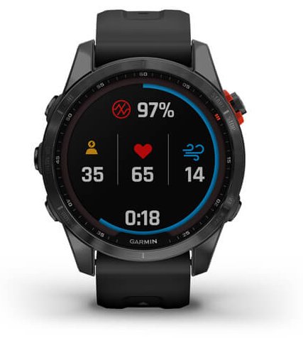 Смарт-часы Garmin Fenix 7S Solar серый с серым ремешком