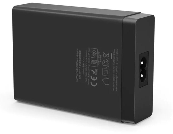 Адаптер питания Anker PowerPort 60W черный A6 A2123