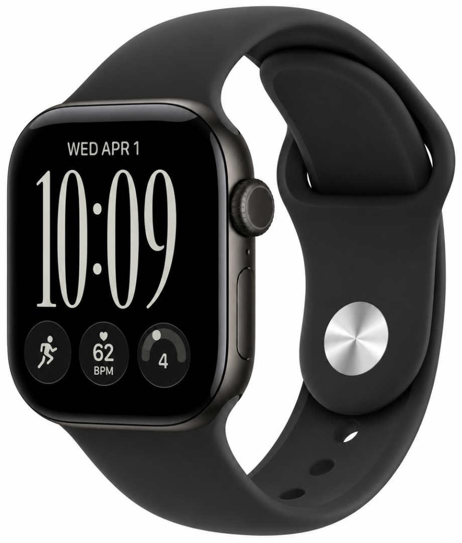 Смарт-часы Apple Watch Series 12 42mm черный с черным ремешком