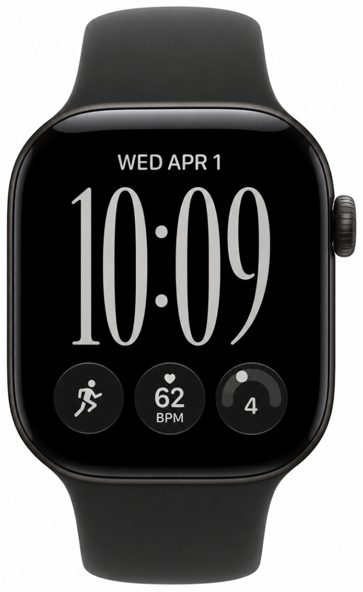 Смарт-часы Apple Watch Series 12 46mm черный с черным ремешком