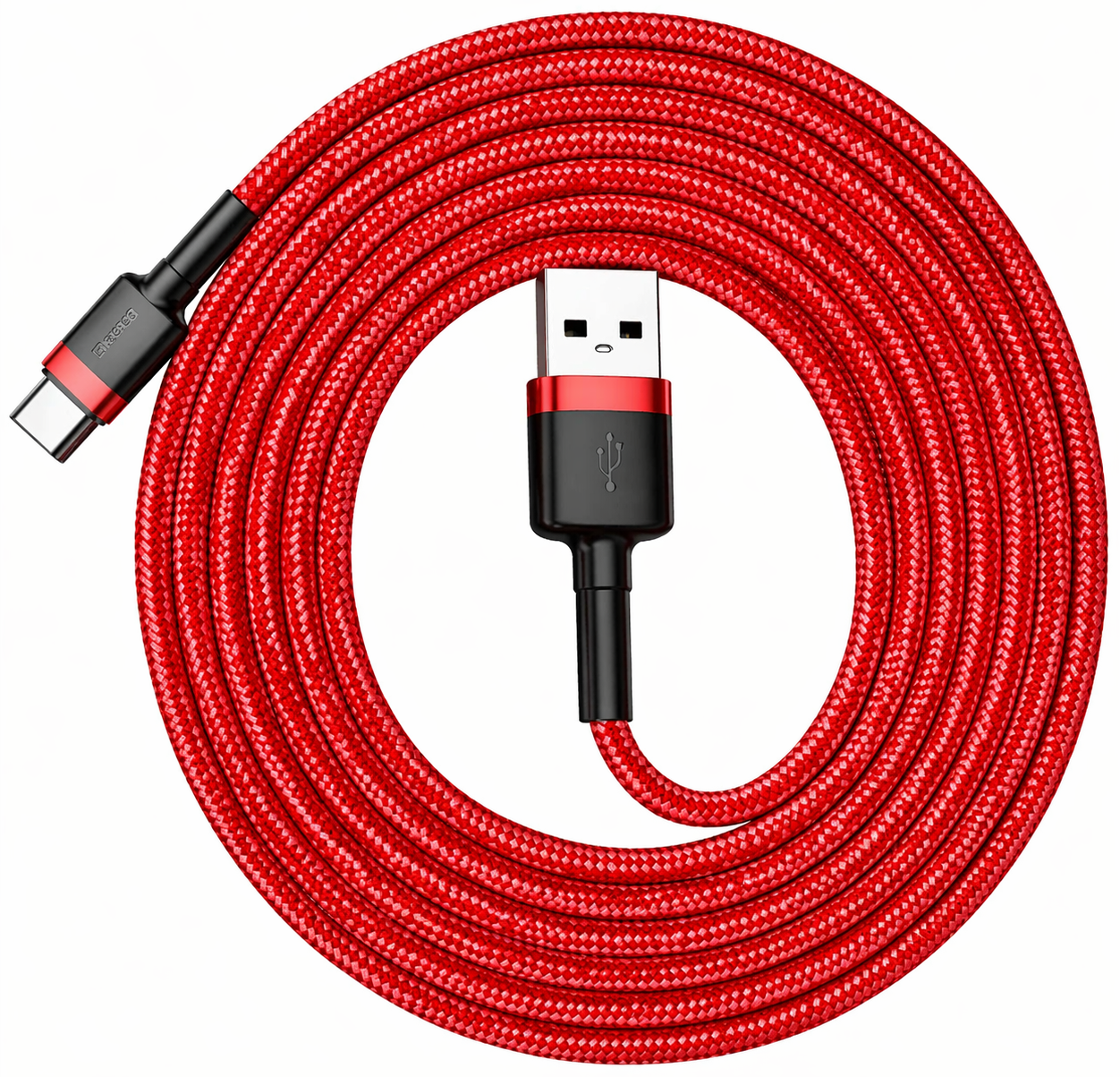 Кабель Baseus Cafule Type-A to Type-C 3A 2m красный