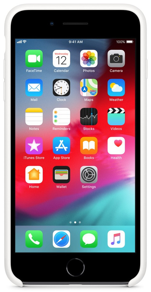 Чехол для смартфона Apple iPhone 8 Plus Silicone Case белый
