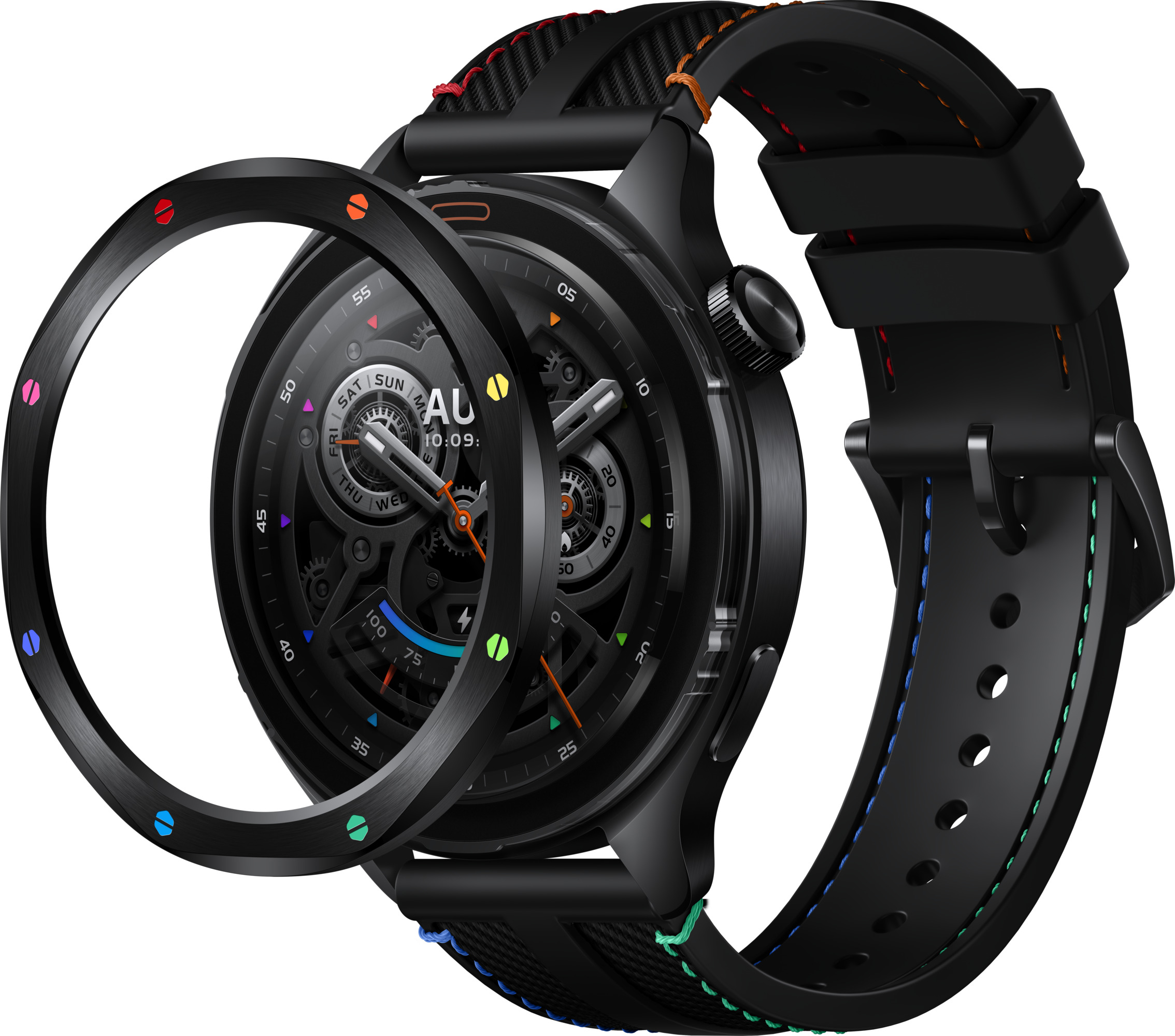 Смарт-часы Xiaomi Watch S4 радужный с радужным ремешком BHR9199GL