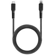 Кабель EnergEA Fibra Tough USB-C to Lightning MFI 1.5m черный CBL-FTCL-BLK150