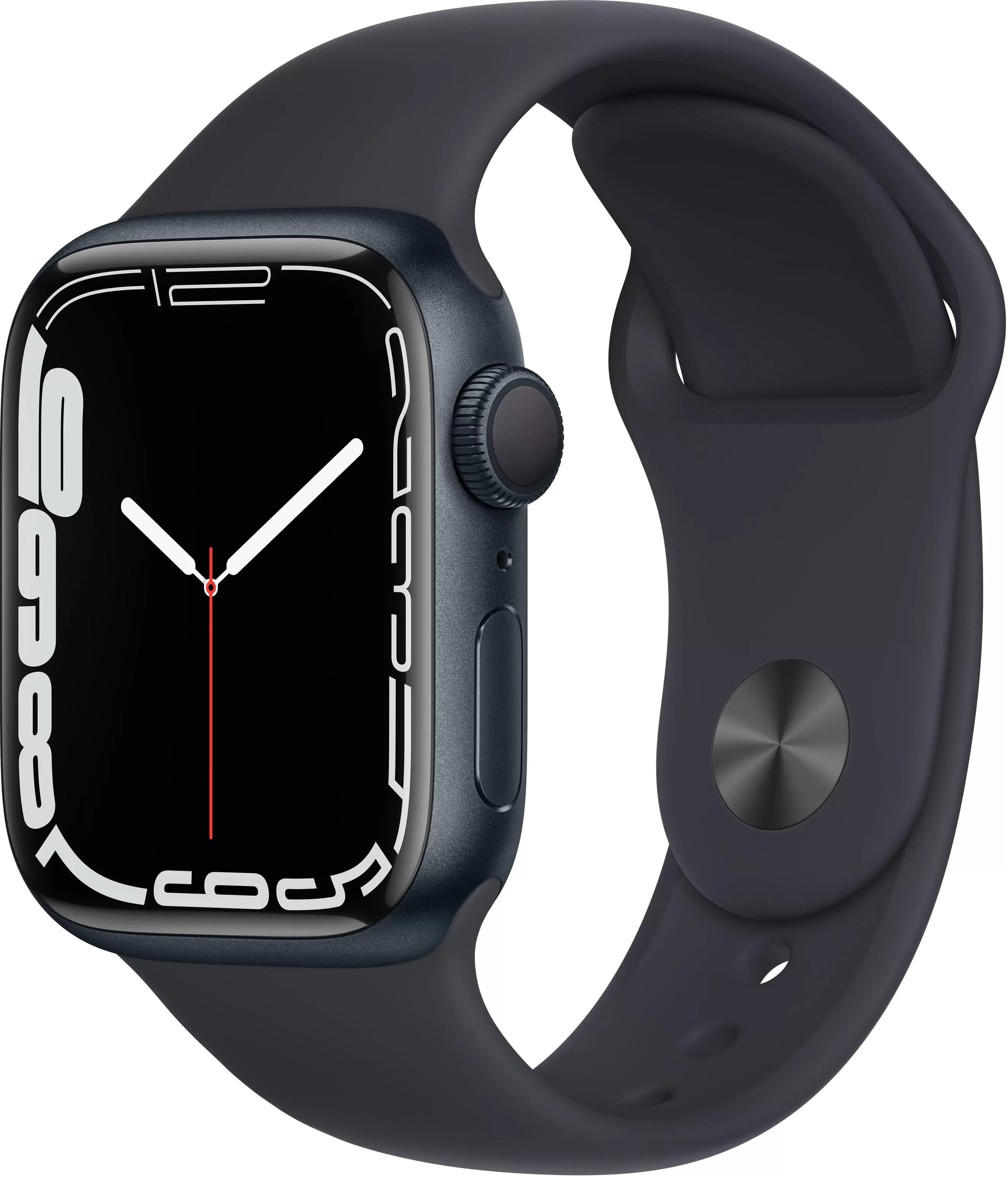Смарт-часы Apple Watch Series 7 41mm черный с черным ремешком