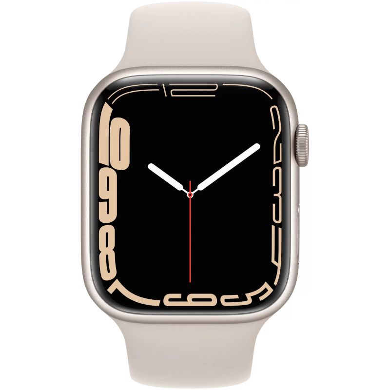 Смарт-часы Apple Watch Series 7 45mm бежевый с бежевым ремешком