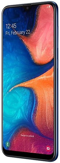 Смартфон Samsung Galaxy A20 3/32 ГБ синий