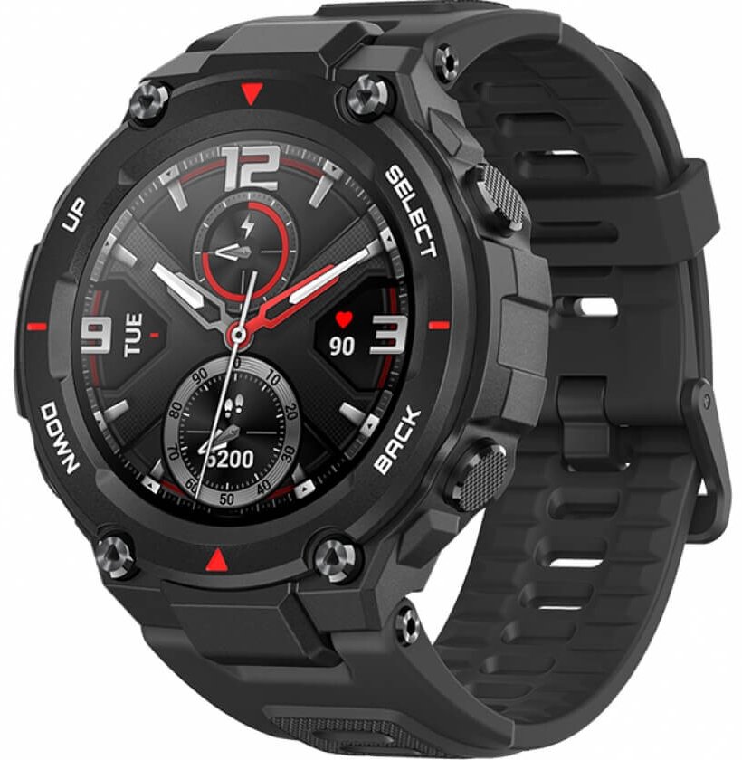 Смарт-часы Amazfit T-Rex черный с черным ремешком