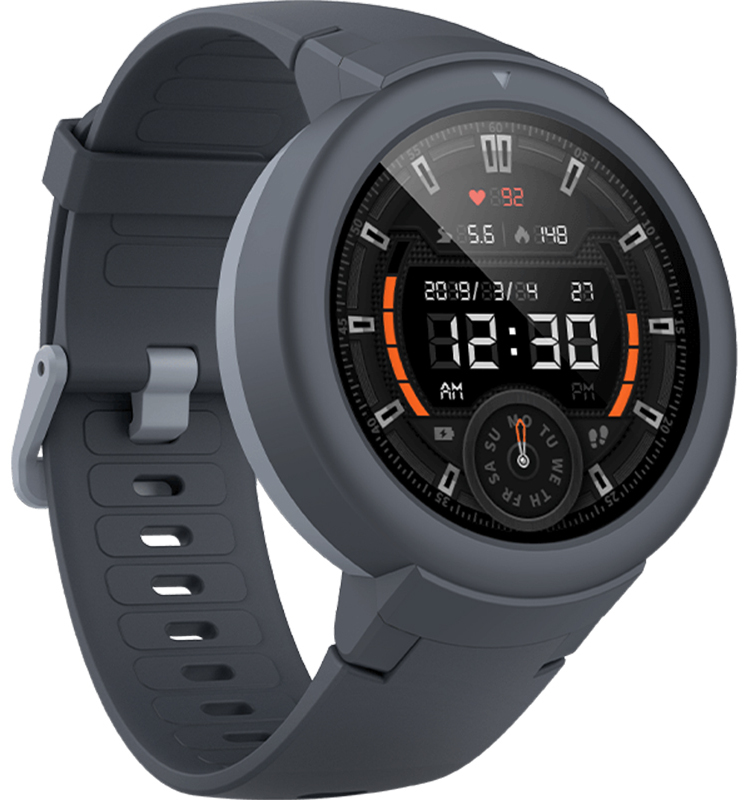 Смарт-часы Amazfit Verge Lite серый с серым ремешком
