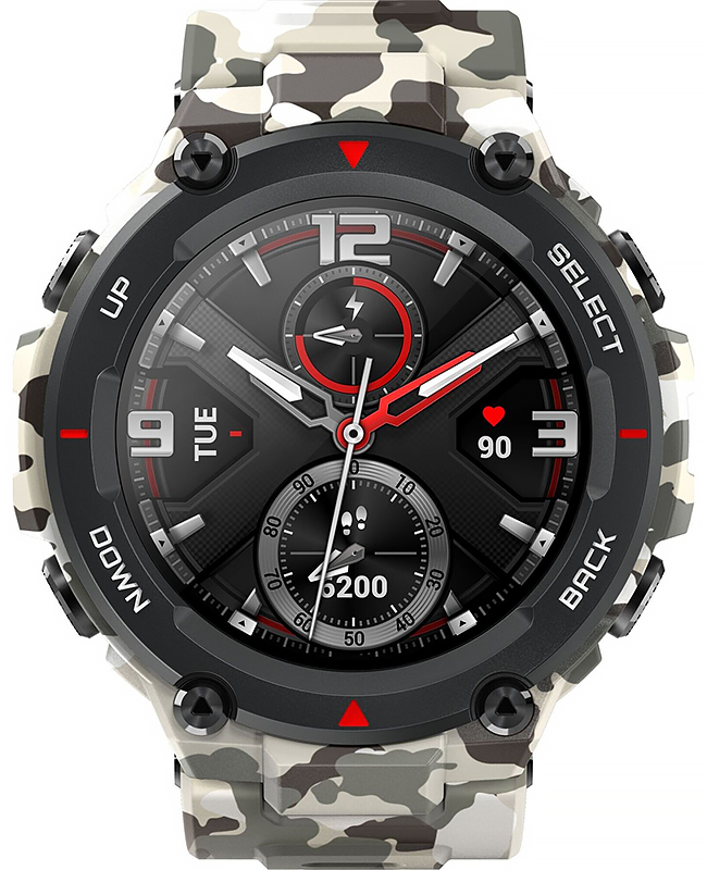 Смарт-часы Amazfit T-Rex камуфляж с камуфляжным ремешком
