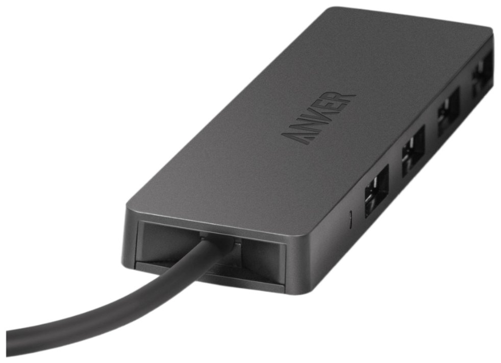 USB-концентратор ANKER 4-Port USB 3.0 Ultra Slim Data Hub черный A7516016