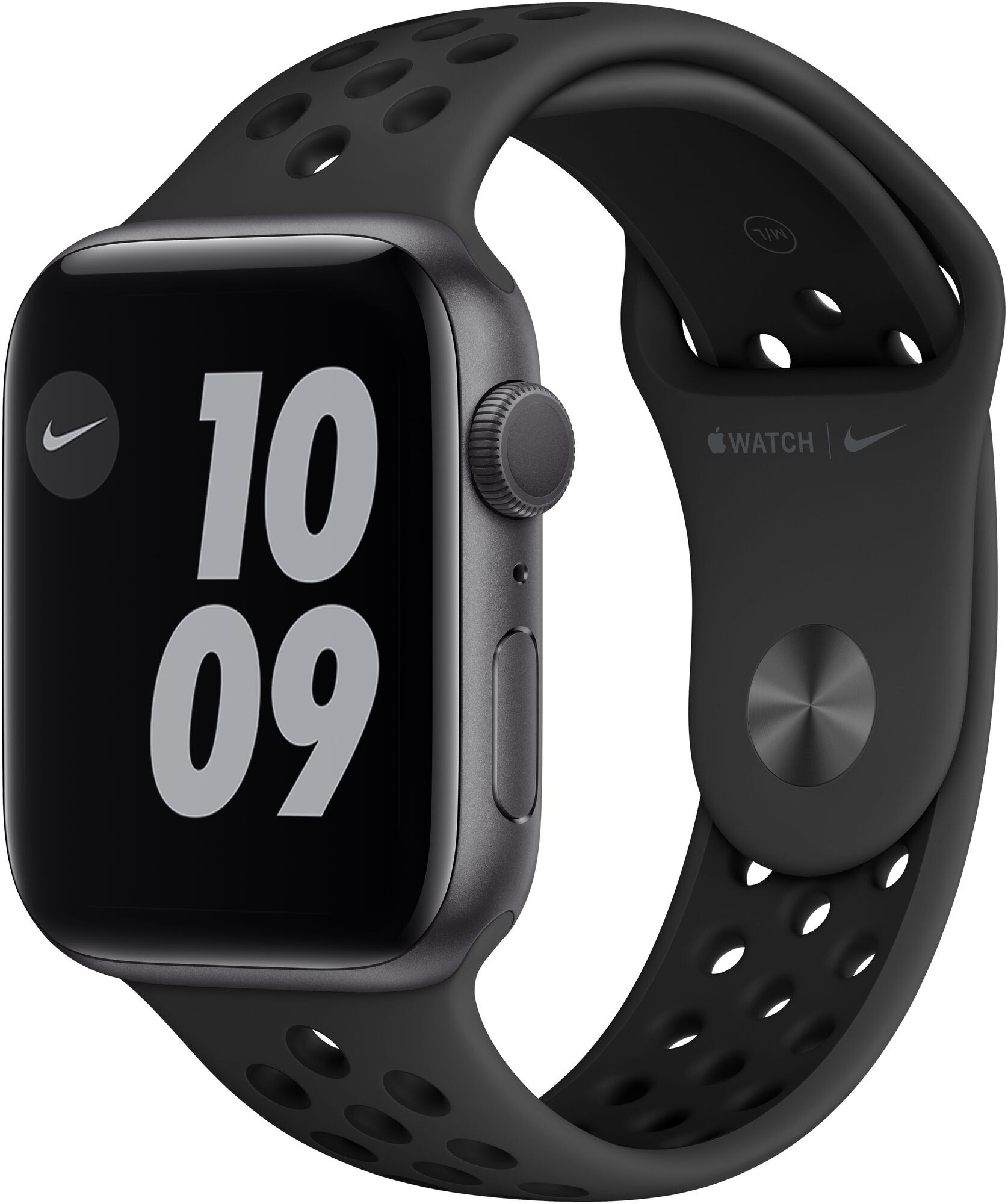Смарт-часы Apple Watch Series 6 Nike 44mm серый с черным ремешком