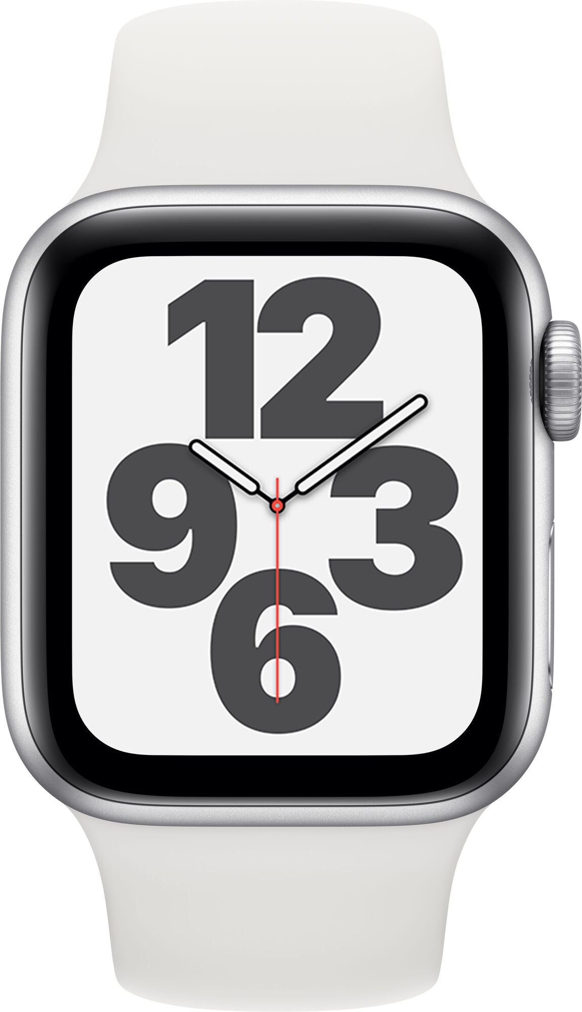 Смарт-часы Apple Watch SE 40mm серебристый с белым ремешком