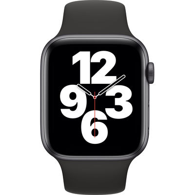 Смарт-часы Apple Watch SE 44mm серый с черным ремешком
