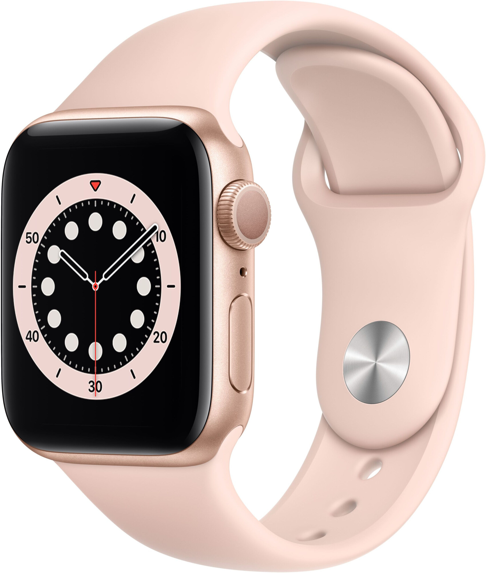 Смарт-часы Apple Watch Series 6 40mm золотистый с розовым ремешком