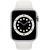 Смарт-часы Apple Watch Series 6 44mm серебристый с белым ремешком