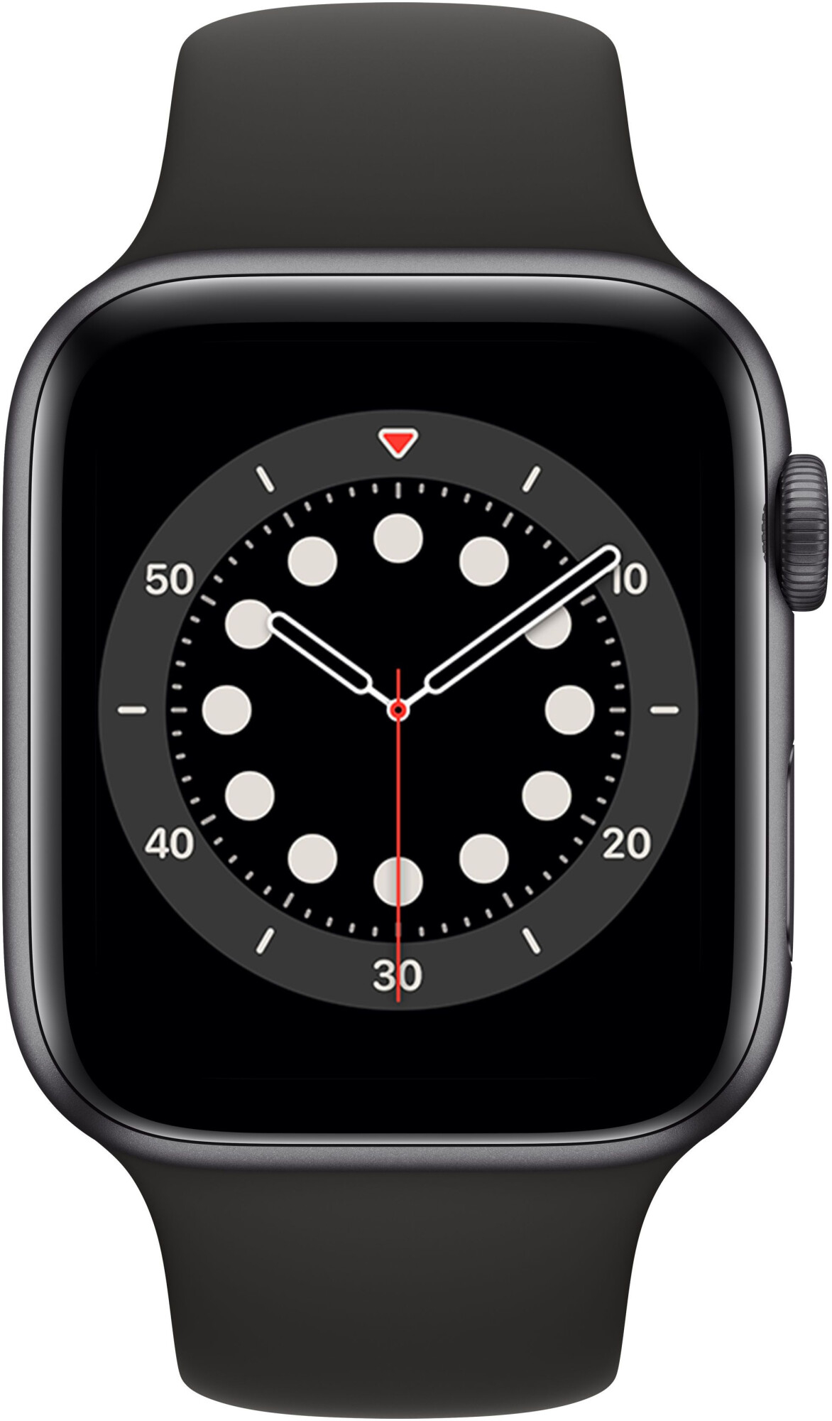 Смарт-часы Apple Watch Series 6 44mm серый с черным ремешком