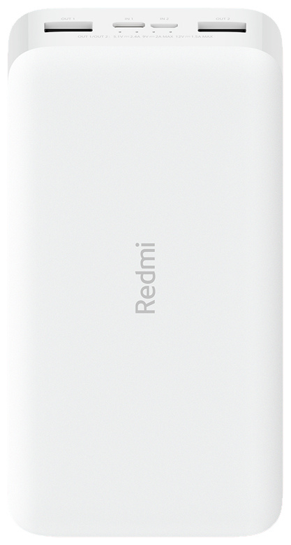 Портативный аккумулятор Redmi 18W Fast Charge Power Bank 20000 mAh белый (VXN4285GL)