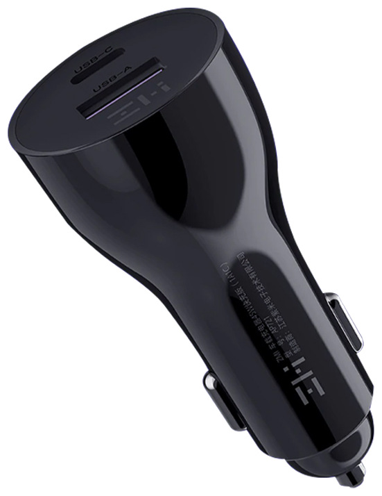 Автомобильная зарядка Xiaomi ZMI Metal Car Charger 45W Dual Port USB/Type-C (AP721) черный