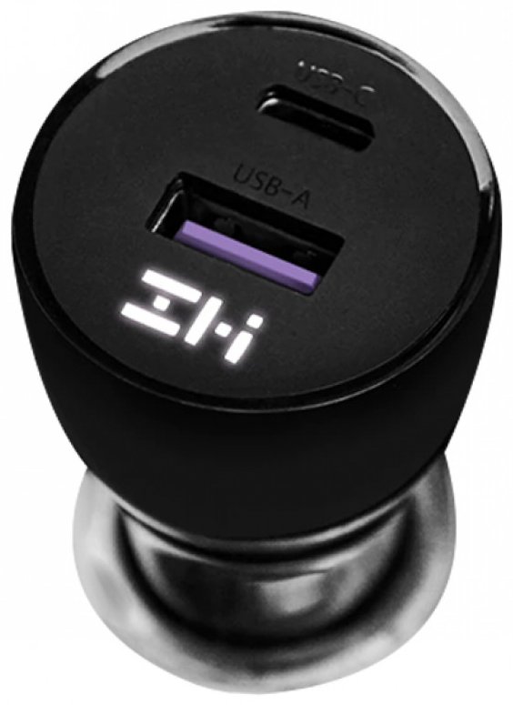 Автомобильная зарядка Xiaomi ZMI Metal Car Charger 45W Dual Port USB/Type-C (AP721) черный