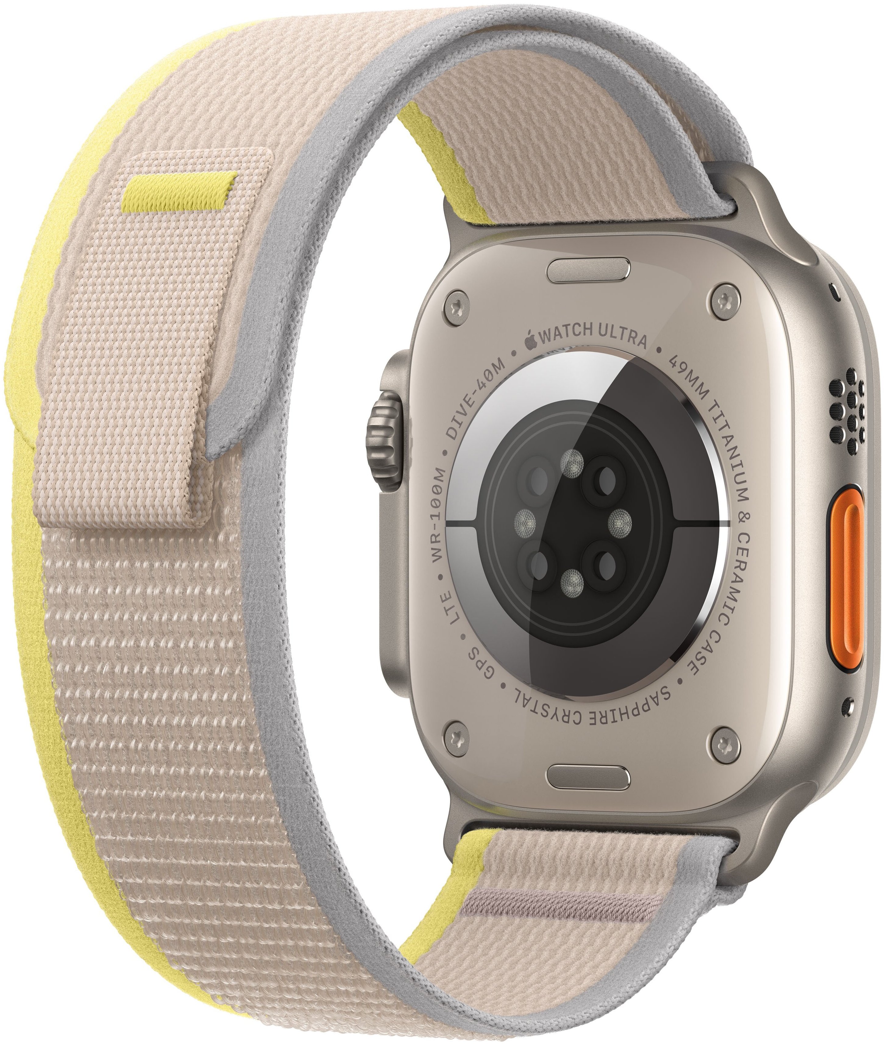 Смарт-часы Apple Watch Ultra 49mm титан с желтым Trail ремешком